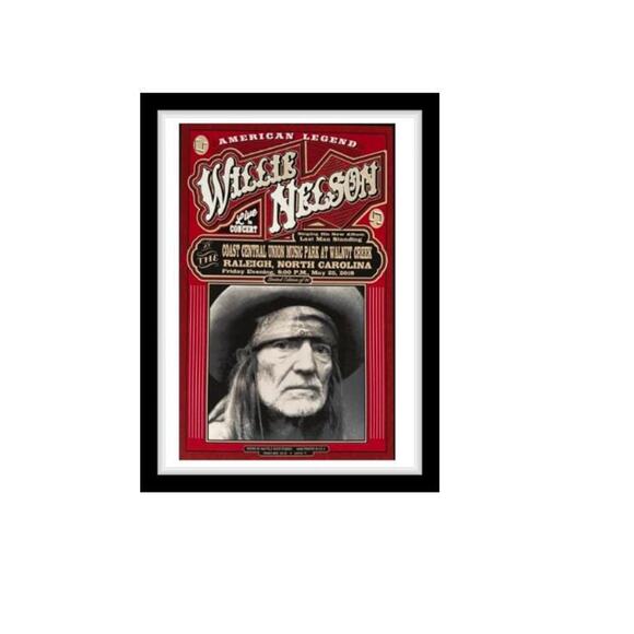 Willie Nelson | Limited Edition Print 1/80 | Raleigh NC 2018 | Music Memorabilia - Picture 1 of 4